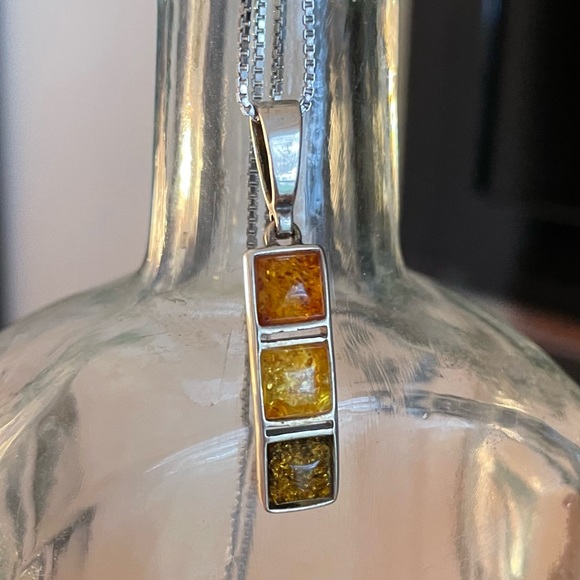 Amber Drop Earrings + Necklace Set - Picture 2 of 13